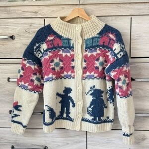 Vintage Cottagecore Grandma 100% Wool Cardigan Woolrich